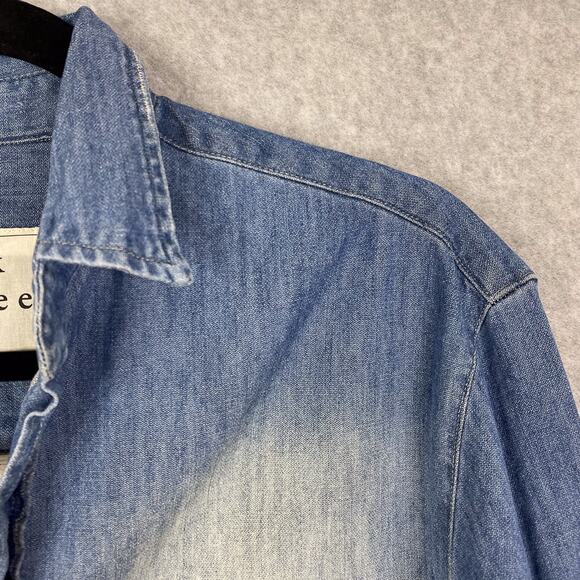 Frank & Eileen Distressed Vintage Wash Mary Classic Shirt Dress Size Small - Picture 5 of 13